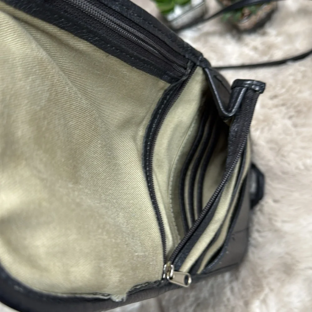 J.P. Ourse & Cie Black Multi Pocket Wallet Belt Bag Crossbody Bag Unisex